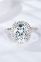 6 Carat Moissanite Halo Ring - Shah S. Sahota